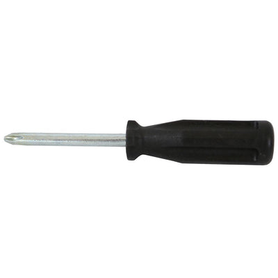Phillips screw driver with comfortable black handle. 
