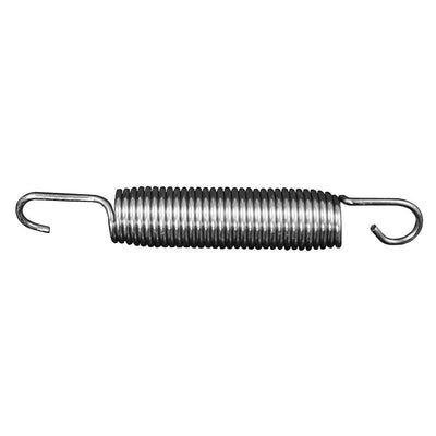 Silver-colored 7-inch-long spring. 